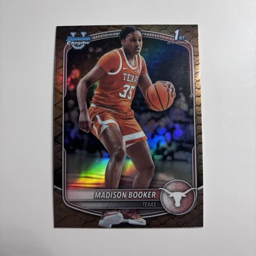 2025-26 Bowman Chrome Prospects Madison Booker #BCP-15 Reptilian Refractor (RC)