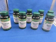 Nature s Bounty Biotin 10,000 mcg Hair Skin Nails Vitamins 120 Softgels Pack 8