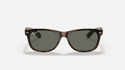 Ray-Ban New Wayfarer Tortoise / Green Polarized 55mm Sunglasses