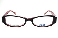 FOSSIL LIZZIE JLA Shiny Black Plastic Optical Eyeglasses Frame 49-17-130 RX A