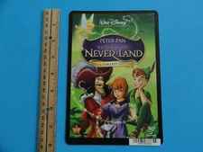 PETER PAN RETURN TO NEVERLAND - BLOCKBUSTER VIDEO BACKER CARD 5"X8" - NO MOVIE