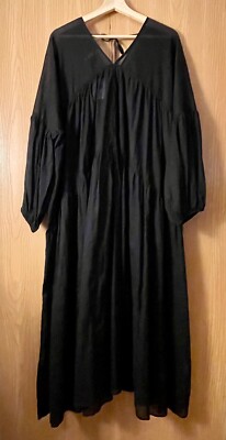 Mat Fashions Opema Greece Plus 1X 2X 3X O/S Sheer Black Lagenlook Dress NWT $240