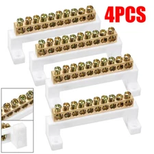 4PC 10 Positions Ground Wire High Bridge Design Terminal Block connector Bar #
