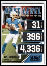 2021 Score #NL10 Justin Herbert Next Level Stats Red