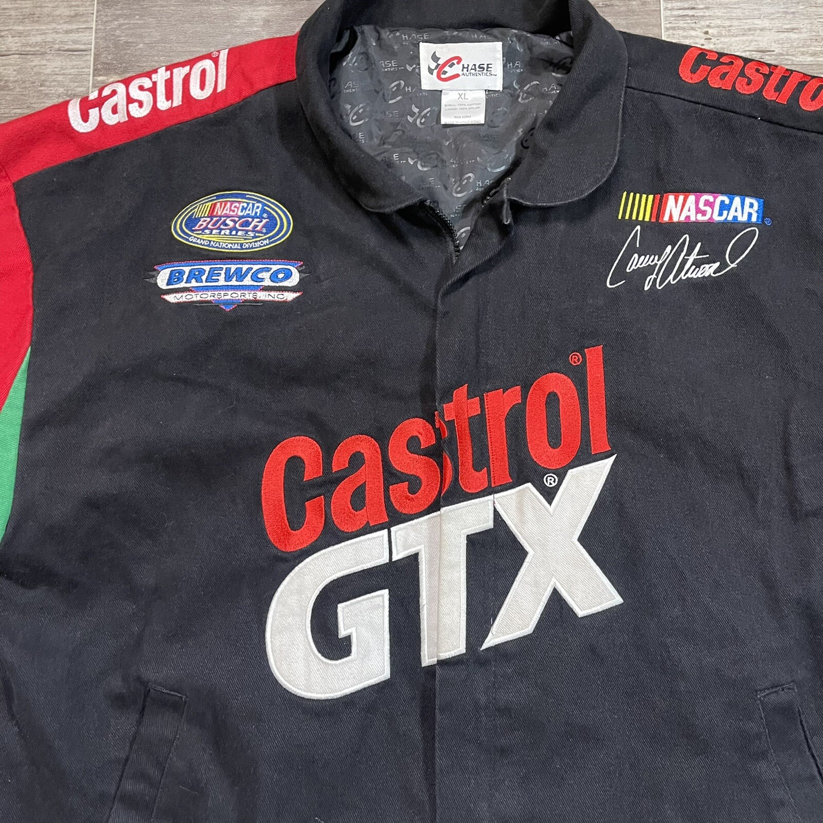 Y2K Castrol GTX Race Car Jacket Chase Authentic’s XL Gem