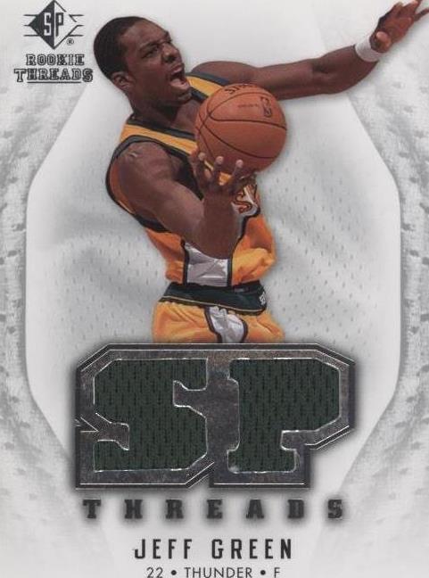 2008-09 SP Rookie Threads - Jeff Green #T-JG - 1 of 2