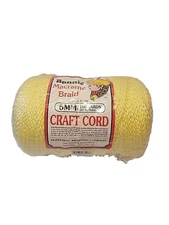 Bonnie Macrame Braid 6mm Craft Cord Baby Yellow 100 Yards Pepperell ~ Retired