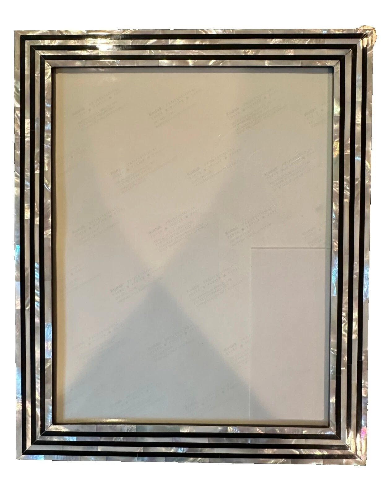 Porta-retratos Preto Mãe de pérola