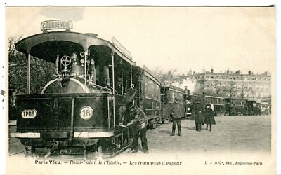 France Paris Rond-Point de l'Etoile Steam Tram Tramway to Courbevoie L J & Cie