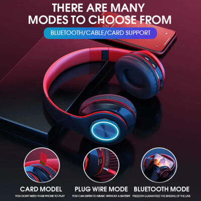 Over Ear Kopfhörer Bluetooth Wireless Headset Kabellos Geräuschisolation Stereo