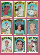 1972 Topps Baseball Cards - mostly EX+ to EXMT commons, #252 - 521