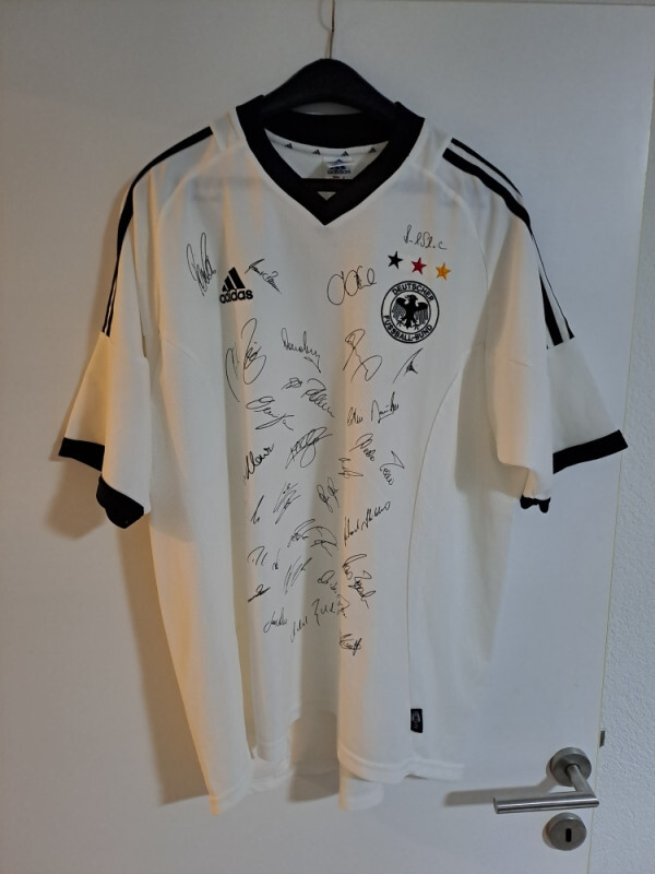 Vintage Germany Football Team 2002 Signed Home Football Soccer Jersey Shirt XL