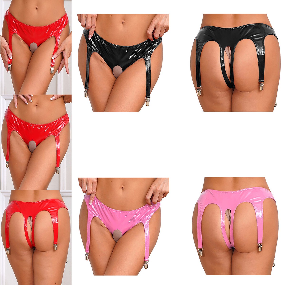 garter belt underwear Women's Oh La La Cheri Ingrid 3-pc. Lace Bra, G-String Panty & Garter Belt  Lingerie Set 41-11373 main image 0