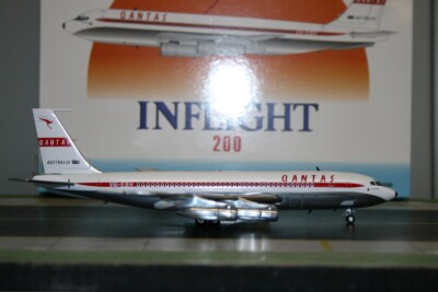 Inflight200 1:200 Qantas Boeing 707-100 VH-EBH (IF701QF120P) Model Plane DEFECT