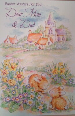 Easter Card For Mom And Dad - E4 FREE SHIPPING
