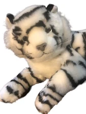 Ty Classic Raj Tiger Plush Black White 18" Striped Sitting Regal 2006 Realistic
