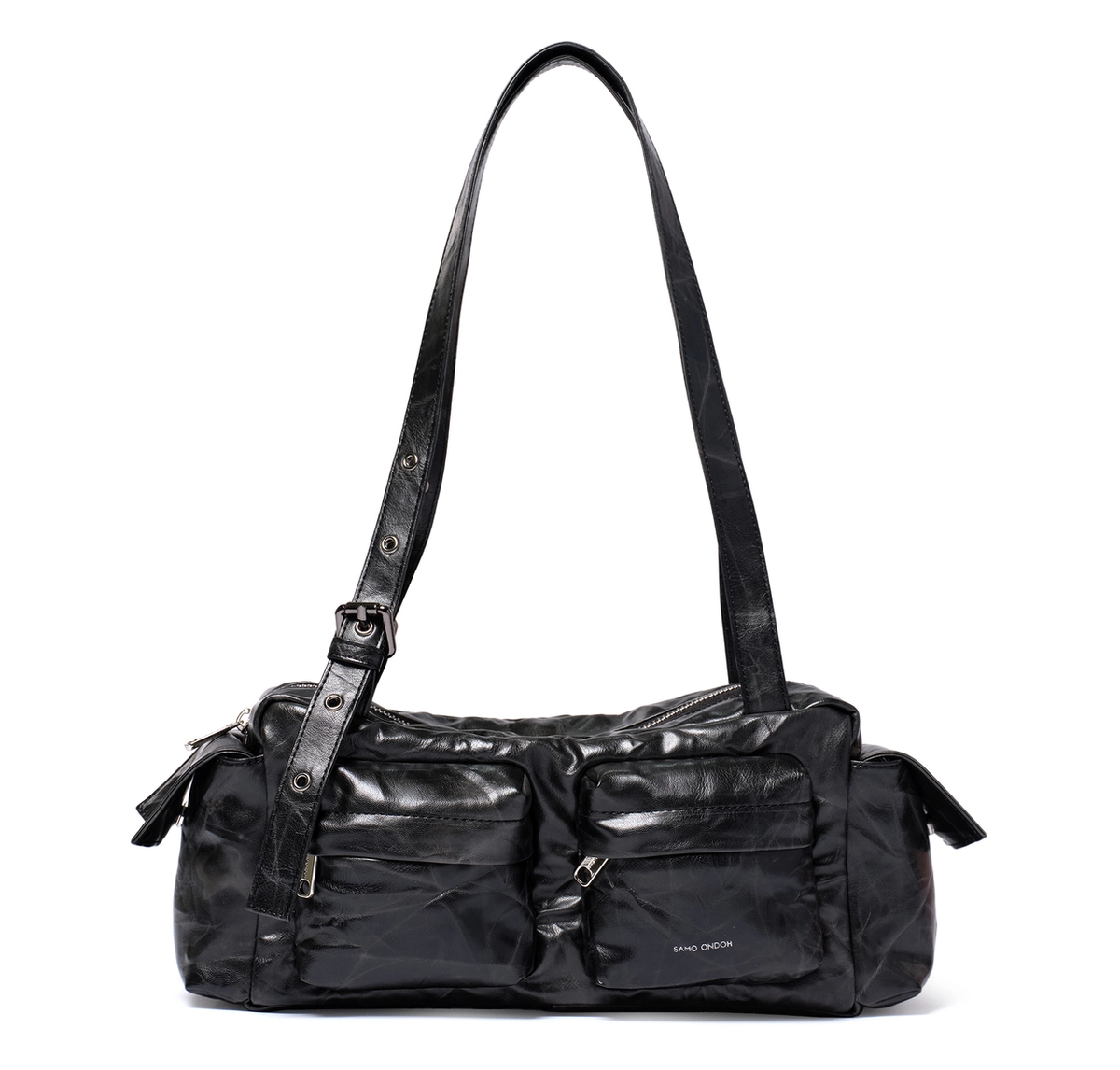 SAMO ONDOH Pocket Utility Bag M Origami Black Shoulder Bag