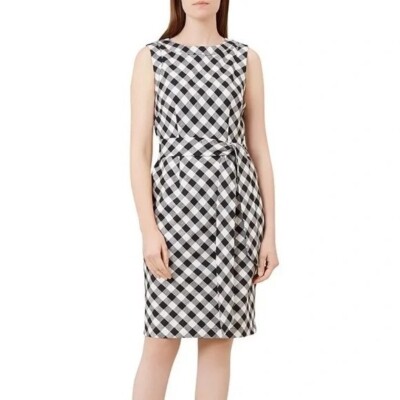 Hobbs London Amalfi Dress Black & White Gingham Linen Blend 4 | eBay Hobbs London Amalfi Dress Black & White Gingham Linen Blend 4 | eBay