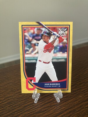 2018 Topps Big League GOLD SP Jose Ramirez #85 Cleveland Indians