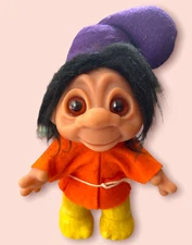 Vintage Thomas Dam Troll Painted legs Hat doll