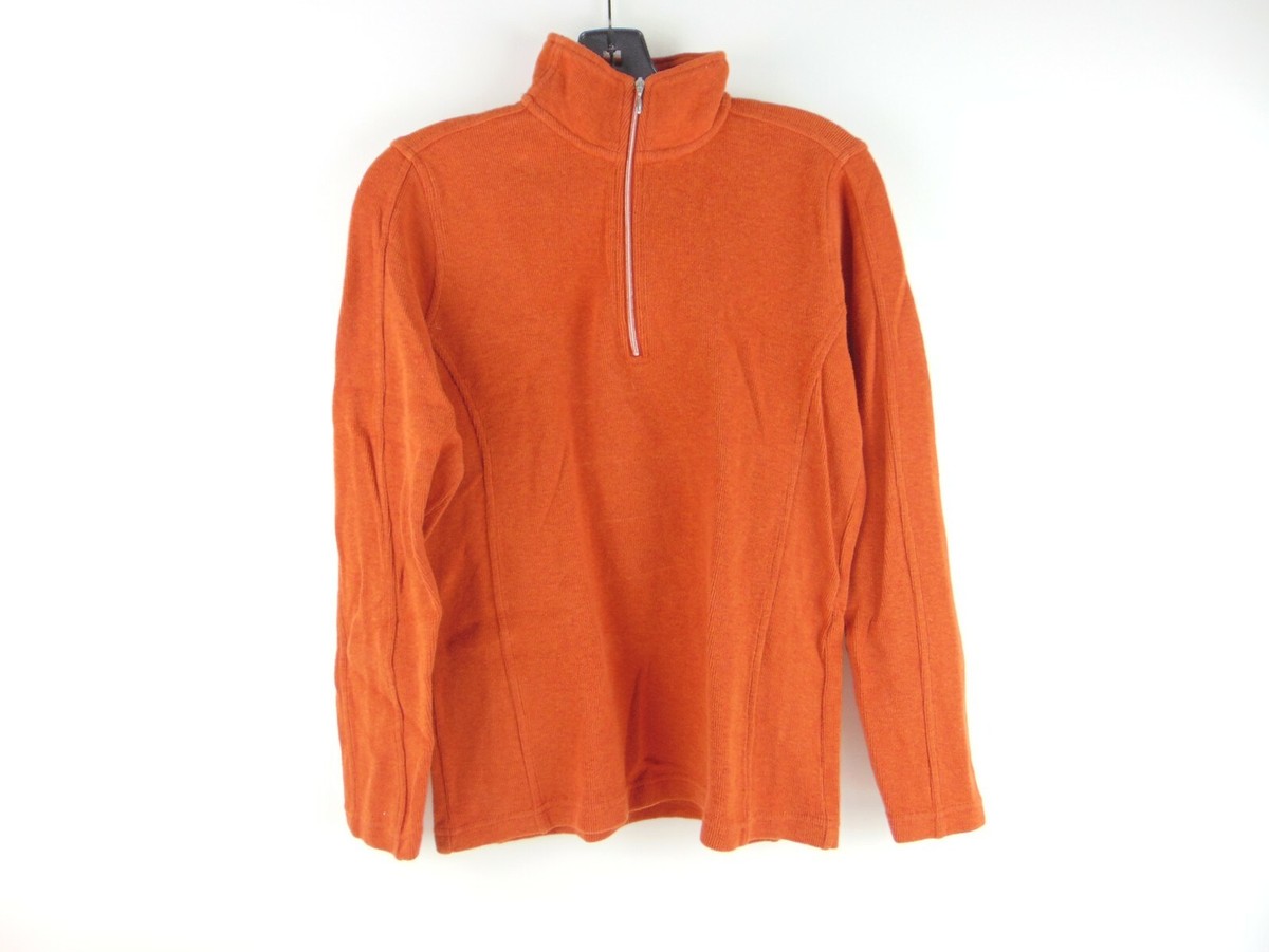 Pull pull homme Orvis taille M moyen quart poche zippée orange