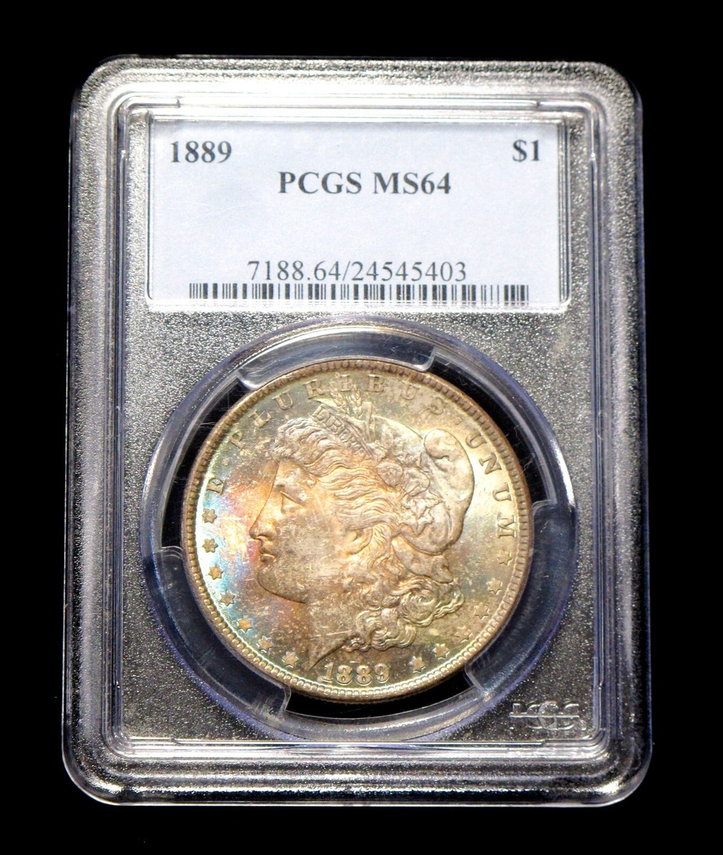 1889 $1Morgan Silver Dollar Toned Coin PCGS MS64 | eBay