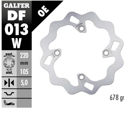 GALFER Brake Disc Wave 220x5mm Rear For TRIUMPH Daytona 955 1999-2005 - Image 4 of 4