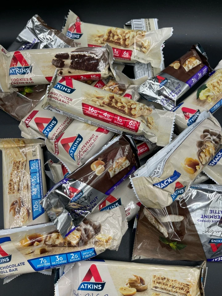 50 BARRAS ATKINS SABOR SURTIDO + GALLETAS PROFESIONALES - VENTAJA (CON COMIDA DE 20 PROTEÍNAS) Foto 4 de 4