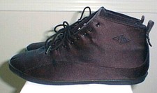 Vintage 1993 LA Gear BLACK SATIN Lace Up High Top Shoes Womens Sz 7.5 Athletic