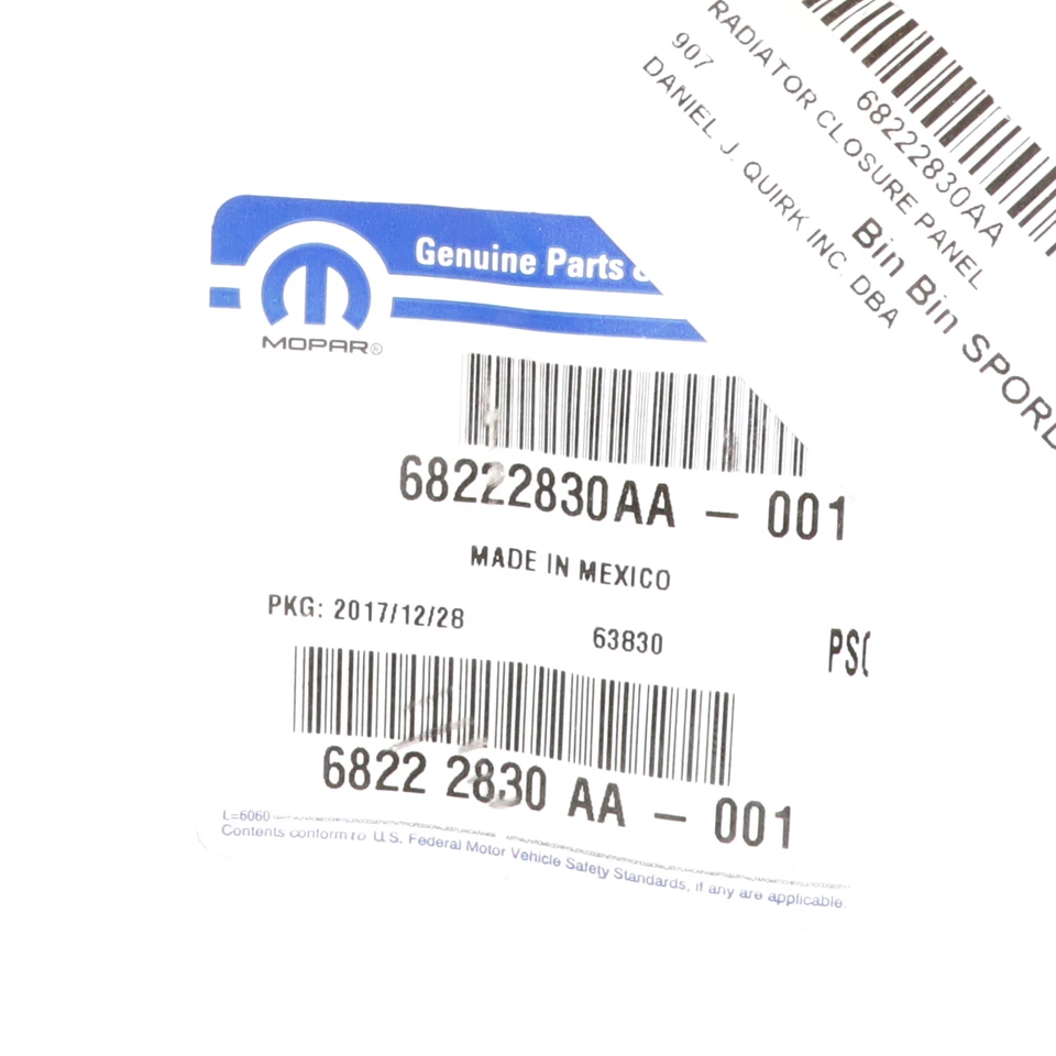 Ram 2014-2018 soporte radiador barra de amarre superior 2500 3500 mpn nuevo mopar 68222830aa Foto 4 de 4