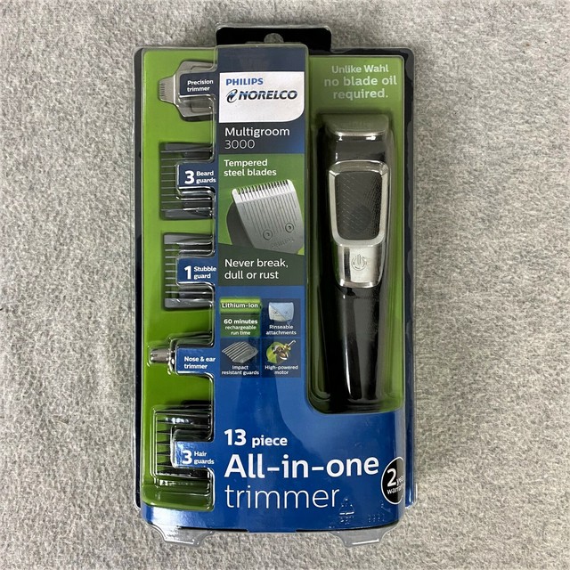 Philips Norelco Multigroom 3000 Multipurpose Trimmer Black (MG3750/50