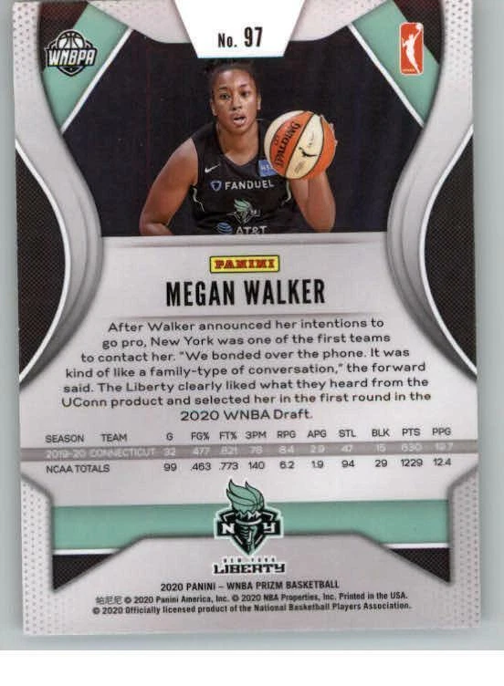 2020 Panini Prizm WNBA #97 Megan Walker (ref 126325) - Image 2 of 2