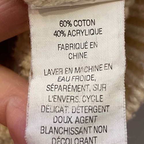 L.L. Bean Youth Cable Crew Neck Sweater Cream size M 10/12 - Picture 4 of 5