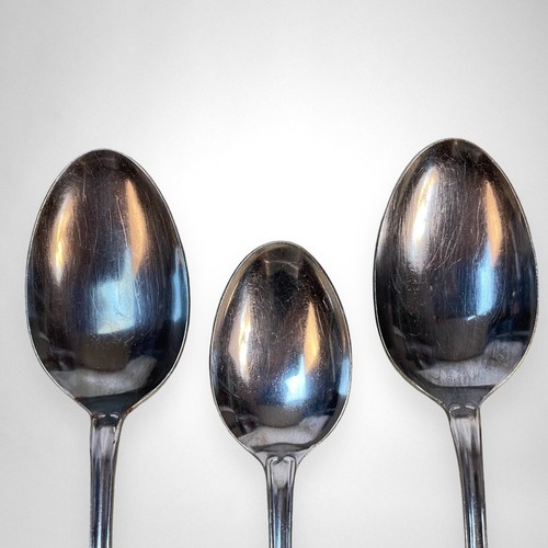 AMC CREON Stainless Steel Satin Handle Japan Fan Tip 3 Flatware Spoons Tableware - Picture 3 of 10