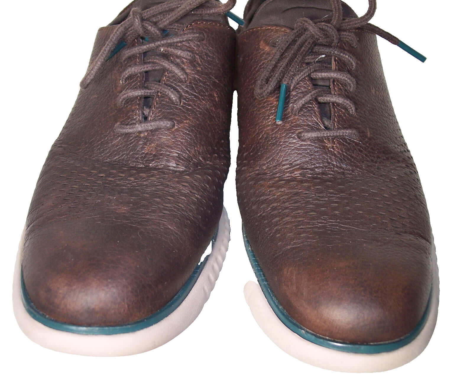SAOLA Oxford punta alare laser foderata laser Cole Haan 2° Zerogrand taglia 8 5M marrone
