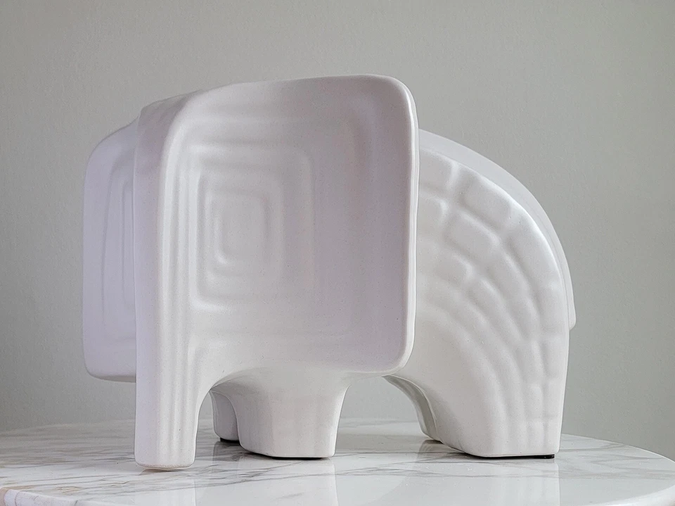 11-дюймовая фигурка зверинца СЛОНА ДЖОНАТАНА АДЛЕРА — керамика - Изображение 2 из 4