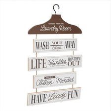 Lessons from The Laundry Room Sign Funny Hanging Wooden Wall Plaque Cute Laun...