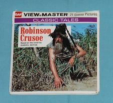 vintage 1973 ROBINSON CRUSOE VIEW-MASTER REELS packet with booklet