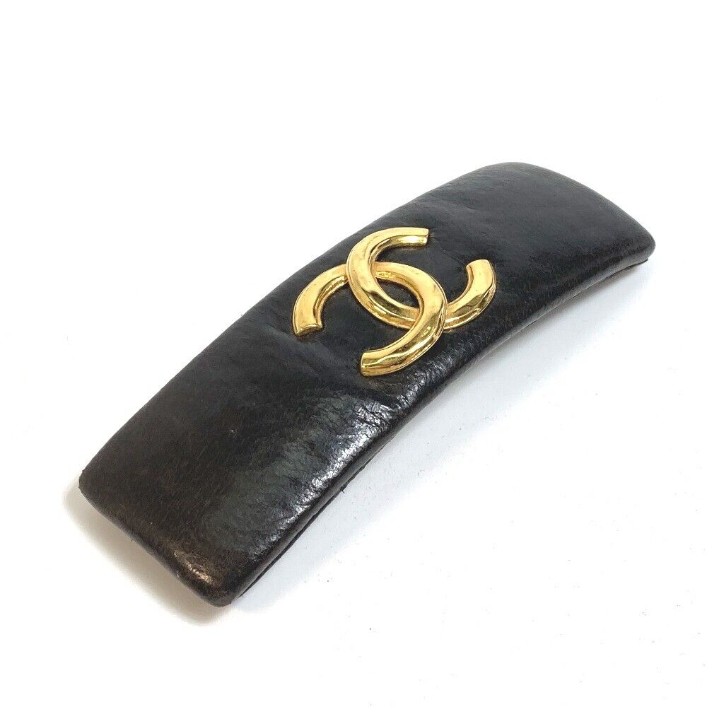 CHANEL CC Vintage Barrette Leather Black/GoldHardware | eBay