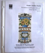 Kooler Design Studio Provence Sunflower Sampler Counted Cross Stitch Chart
