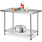 30" x 48" Stainless Steel Food Prep & Work Table Commercial Worktable Silver