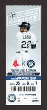 Benintendi MLB DEBUT Diaz 1st SAVE 8/2/2016 Mariners Red Sox CLUB Ticket MINT