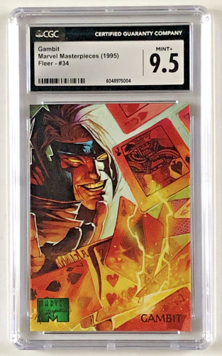 📢 1995 CGC 9.5 Marvel Masterpieces "Gambit" #34, MINT X-Men Base Card ⭐️