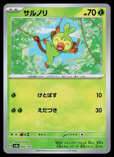 Terastal Festival ex - NM - Grookey Poke Ball Pattern 006/187 Holo US Seller