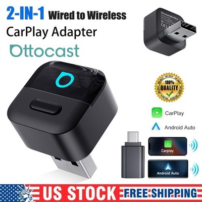 Ottocast Mini Pico CA525 Wireless CarPlay & Android Auto Adapter Plug & Play US