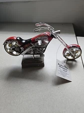 HARLEY DAVIDSON mini motorcycle AMERICAN CRUISER #1212 Budweiser Chopper w/stand