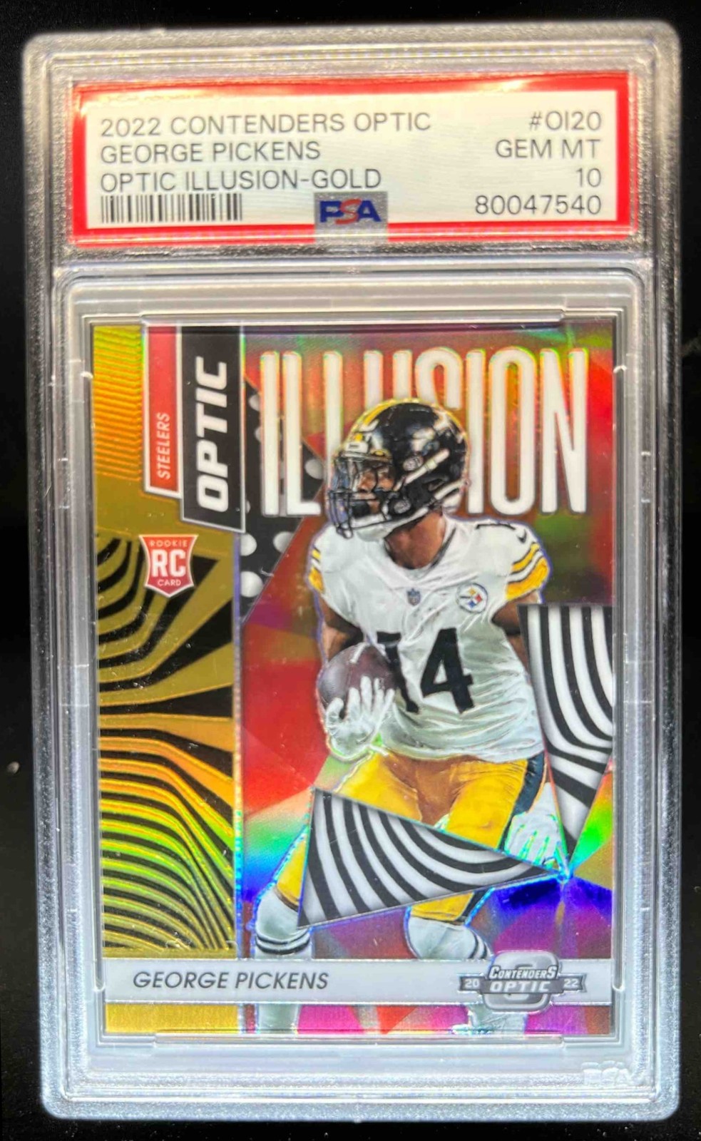 George Pickens Panini Contenders Optic Optic Illusion #OI20 Gold