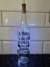 Mother’s Day LED Light Up Bottle  Decorative Glowing Wine Bottle Gift 092