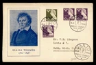DR WHO 1946 SWEDEN FDC TEGNER ANIV COMBO M82578