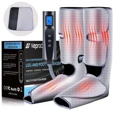 Heated Massager Air Compression Boots Wraps Leg Foot Calves Circulation Therapy